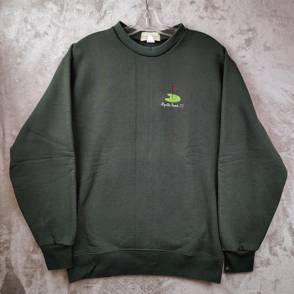 Vintage Myrtle Beach South‎ Carolina Golf Course Sweatshirt Green Mens Sz Large